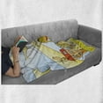 thumbnail image 6 of Garden Soft Flannel Fleece Throw Blanket, Childlike Drawing of City Under Smiling Sun Cartoon Houses Garden Cloud Nursery, Cozy Plush for Indoor and Outdoor Use, 50" x 70", Multicolor, by Ambesonne, 6 of 6