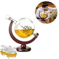 thumbnail image 2 of Whiskey Decanter Sets with 2 Liquor Glasses - Bike Whisky Decanter & Glass Set with Wood Base, 2 of 4
