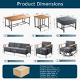 thumbnail image 7 of Unnifurnzi 9 Pieces Outdoor Patio Furniture-Patio Conversation Sets with Outdoor Swivel Chair Outdoor Sofa Set with Patio Ottoman for Deck Porch Poolside Balcony-Black/Dark Gray, 7 of 7