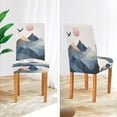 thumbnail image 3 of Yayeee 4 Pack Dining Chair Covers Stretch Parson Chairs Slipcovers Seat Protector, Art Mountains, 3 of 6