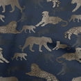 thumbnail image 1 of oneOone Cotton Silk Navy Blue Fabric Animal Quilting Supplies Print Sewing Fabric By The Yard 42 Inch Wide, 1 of 4
