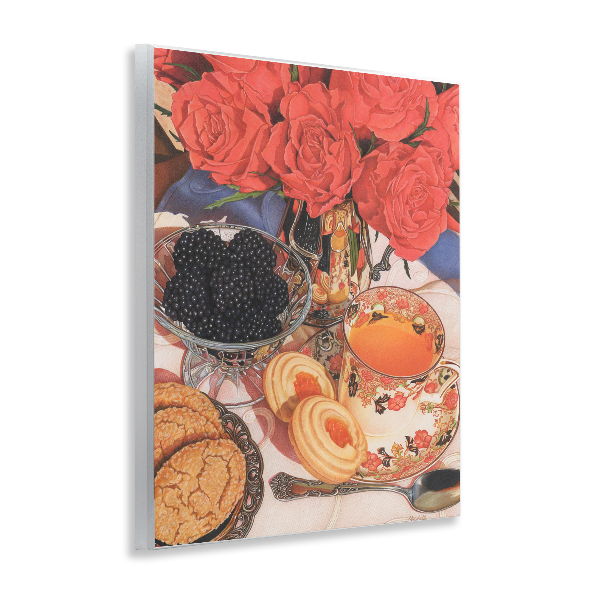Stupell Industries Tea Party & Berries Food & Beverage Painting Unframed Art Print Wall Art, 11 x 14