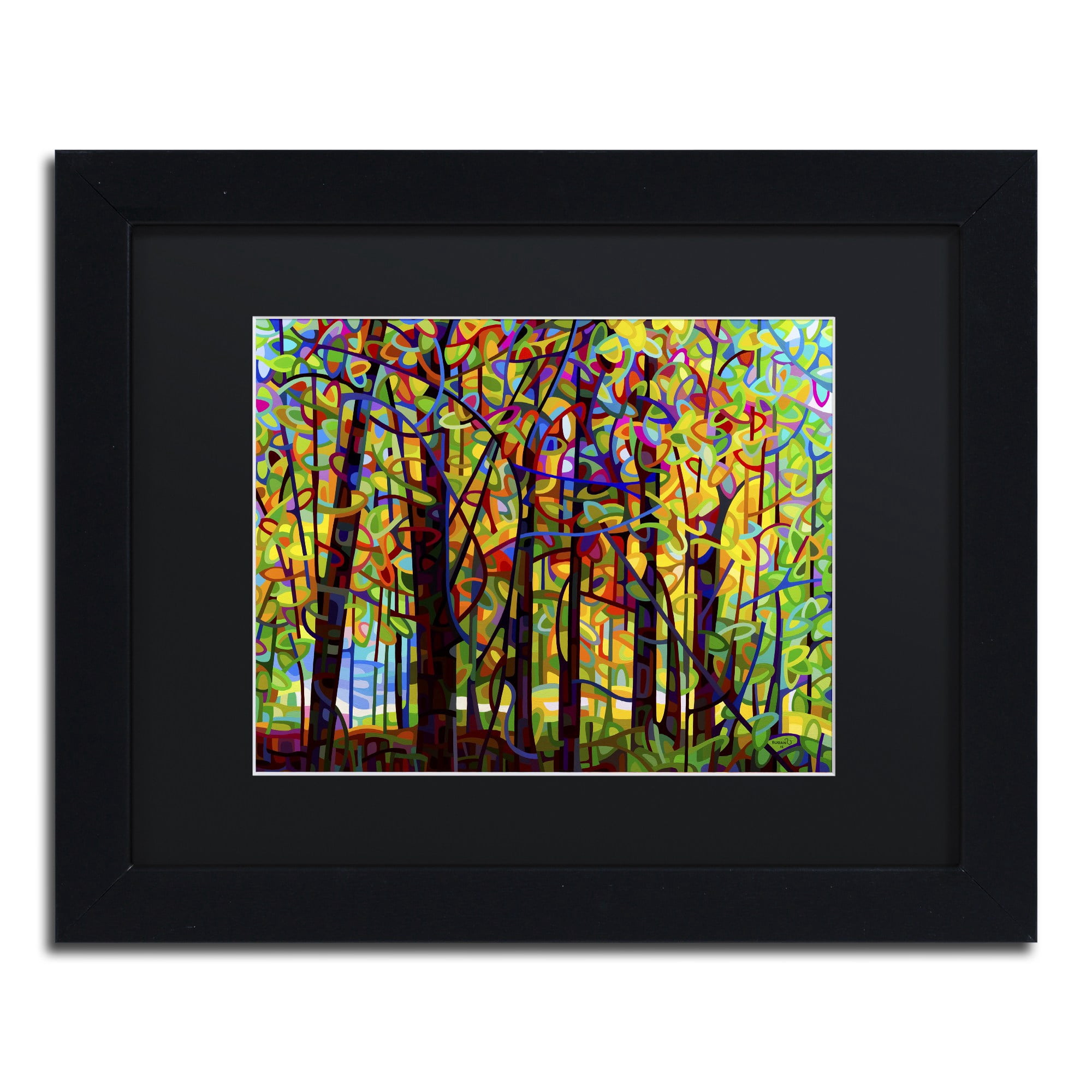 Mandy Budan 'Standing Room Only' Black Matted Framed Art