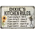 thumbnail image 1 of Dixie's Kitchen Rules Chic Sign Vintage Decor 8 x 12 High Gloss Metal 208120032484, 1 of 1