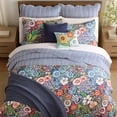 thumbnail image 4 of Levtex Home Martha Stripe Navy Reversible King / Cal King Quilt Set (106x92in) with 2 Pillow Shams (36x20in) - Stripe Bedding - Navy, White - Cotton King Size Quilt Bedding Set - Scalloped Edge, 4 of 5