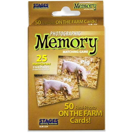 Picture Memory On The Farm Card Game Real Photo Concentration Game