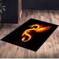 thumbnail image 6 of Black Rug, Cute Rugs, 3D Printed Rug, Dragon Rug, Fire Dragon Rug, Machine Washable Rugs, Salon Rug, Animal Rugs, Kitchen Rug, Cool Rug, 1.7'x2.3' - 50x70 cm, 6 of 8