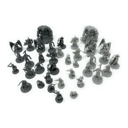 UPC: 0680585371759 | 38 Miniatures Fantasy Tabletop RPG Figures for Dungeons and Dragons  Pathfinder Roleplaying Games. 28MM Scaled Miniatures  10 Unique Designs  Bulk Unpainted  Great for D&D/DND