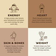 KOS Plant Based Protein Powder, Chocolate USDA Organic - Low Carb Pea Protein Blend, Vegan Superfood with Vitamins & Minerals - Keto, Soy, Dairy Free - Meal Replacement for Women & Men - 15 Servings