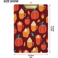 thumbnail image 2 of FMSHPON ThanksgivingPumpkin Spice Latte Coffee Clipboard Hardboard Wood Nursing Clip Board and Pull for Standard A4 Letter 13x9 inches, 2 of 7