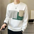 thumbnail image 5 of Camisetas estampadas para hombre, ropa para hombre, camisetas holgadas, sudaderas con empalmes, venta al por mayor, tallas grandes, manga larga, estilo coreano, informal, para otoño, 5 of 5