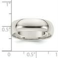 thumbnail image 2 of 925 Sterling Silver 7mm Half-Round Band Ring Size 9, 2 of 7
