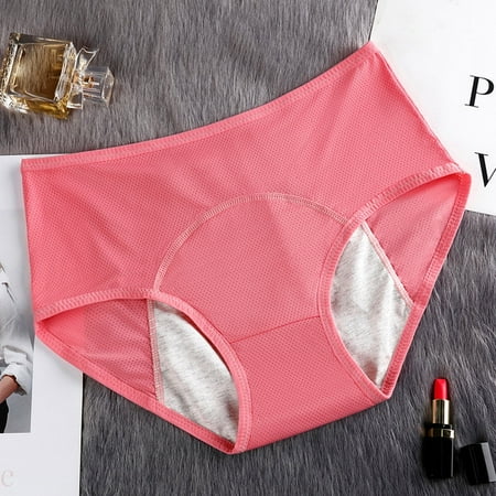 SnnmBlm Women s Cotton Underwear High Waisted Ladies Panties Full Coverage Briefs (Regular & Plus Size) 2024 Watermelon Red 2XL