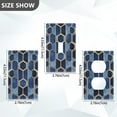 thumbnail image 7 of Yayeee Blank Wall Plate Cover 1-Gang 4.5"x2.7" Home Unused Decorative Outlet, Blue Hexagon Pattern, 7 of 7