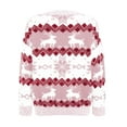 thumbnail image 5 of larppty Womens Ugly Christmas Crewneck Pullover Sweater Long Sleeve Knit 2025 Fall Winter Sweater Tops Holiday Outfits (Pink, S), 5 of 5