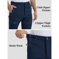 thumbnail image 6 of QPNGRP Men's Snow Ski Pants Water Resistance Fleece Lined Cargo Pants Softshell for Winter Outdoor with Zippered Bottom Legs, 6 of 12