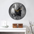 thumbnail image 3 of Running Horses Wall Clock Round Silent Non Ticking Battery Operated Accurate Arabic Numerals Design Clocks for Home Kitchen Living Room Bedroom 12inch Home Decor, 3 of 6