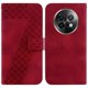 thumbnail image 1 of For Realme 13+ 5G Stand Case 7-Shaped Pattern Imprint Leather Phone Cover - Green, 1 of 5