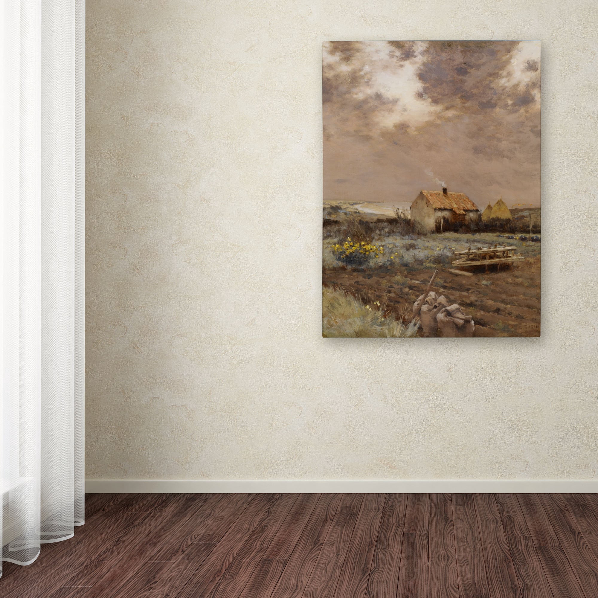 Trademark Fine Art "Landscape 1880" Canvas Art by Jean Cazin