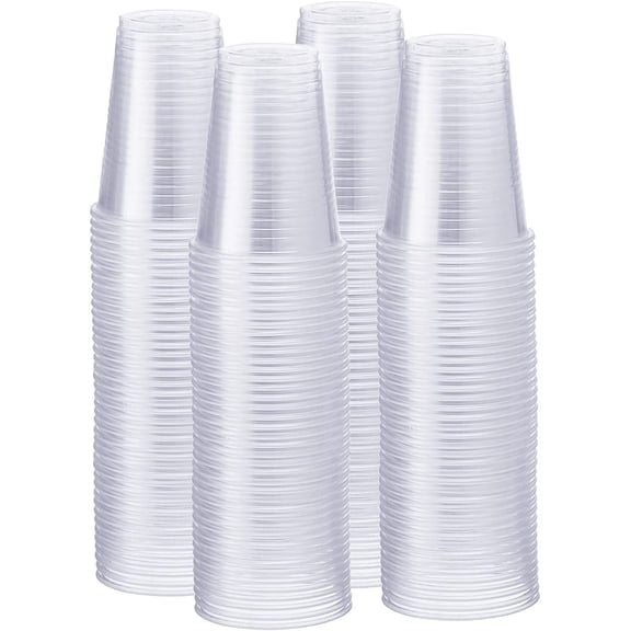 GUSTO 7 Oz Clear Plastic Cups Disposable Drinking Cups, 500-Pack