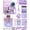 purple, variant on 21Pcs Purple Desk Organizers and Accessories With Mesh Desk Organizer and 360°Rotating Pen Holder and a Lot of Office Purple Office Supplies Beautifully Presented in a Gift Box
