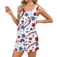 thumbnail image 5 of Two Piece Outfits Women 4th Of July Sets America 250 Years Anniversary Sleeveless Tank Top Shirts Shorts Sets Square Neck Beach Vacation Patriotic Sets, 5 of 8