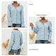 thumbnail image 2 of Camisa de manga larga con ribete de volantes suave y cómoda lavable a máquina con cuello en V y costuras de encaje para vacaciones ANGGREK Otros, 2 of 6