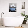 thumbnail image 4 of Pink Floral Canvas Wall Art for Bathroom Decor Vintage Flower and Butterfly in the Bathtub Abstract Wall Art Grey Rustic Wood Board Pictures Artwork for Bedroom Living Room 12x16 Inches, 4 of 6