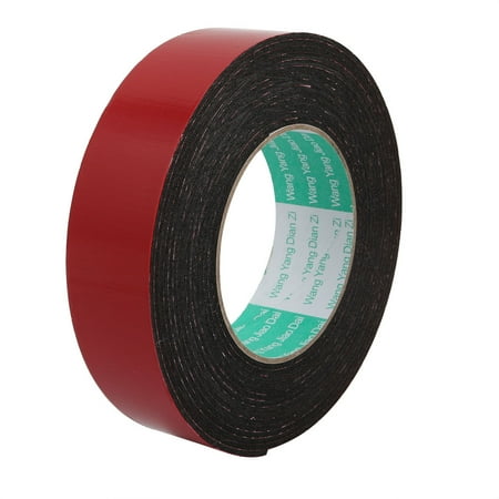 Unique Bargains 35mm Width 2mm Thickness Double-side Sealed Sponge Tape Black 16.4ft Length