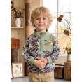 thumbnail image 4 of RUINIXCW Little Boy Pullover Sweatshirt Quarter Zipper Stand Collar Camouflage Tops, 4 of 9
