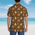 thumbnail image 4 of Fuzoiu Autumn With Pumpkin Harvest Print Hawaiian Shirt for Men, Summer Beach Casual Short Sleeve Button Down Shirts, Men’s Beach Summer Shirts with Pocket,XX-Large, 4 of 7