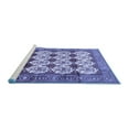 thumbnail image 2 of Ahgly Company Machine Washable Indoor Square Persian Blue Traditional Area Rugs, 5' Square, 2 of 4