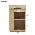thumbnail image 6 of Modern 21.6" Small Bathroom Vanity with Ceramic Sink, Light Wood Grain and Side Storage, 6 of 6