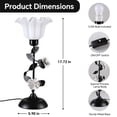 thumbnail image 3 of SUNMORY 17.72” Table Lamp Set of 2, Elegant Rose Lamps with 3 Color Temperature, Table Lamps for Living Room, Bedside Nightstands Lamps for Bedroom, Metal Flower Design & Sturdy Base, Black, 3 of 14