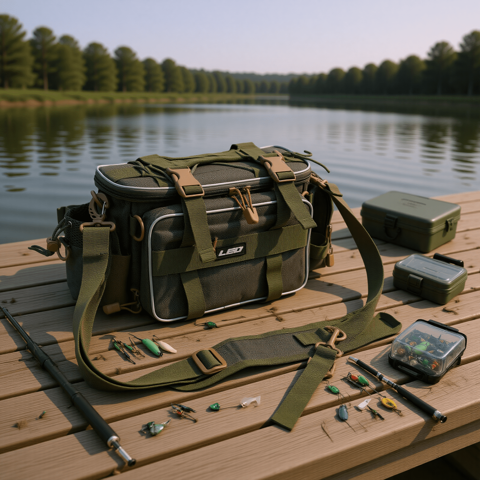 Fishing Bag§fishing Tackle Bag§fish Bag§fishing Bags For Men§fishing Bags With Tackle Boxes§fishing Tackle Bags Fishing Shoulder Bag 2 Packs Tackle Storage Box With Rainproof