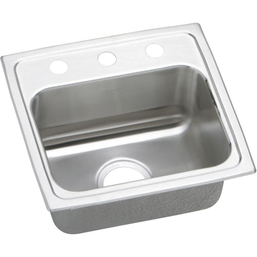 Elkay LRADQ171650 Gourmet 17" Single Basin Drop In Stainless Steel Kitchen Sink