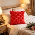 thumbnail image 5 of HJuyYuah Christmas Pillow Covers, 18x18 in Christmas Tree Decorative Pillow Cases with Zipper, Cozy Decor Covers for Living Room ,Couch, Sofa, Bed (Red), 5 of 8