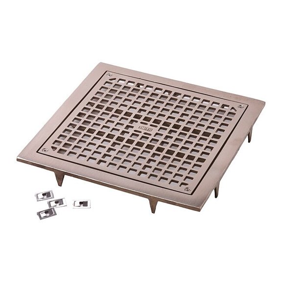 Jay R. Smith Manufacturing Floor Drain,Slotted Lid,Square,1-1/2" H 3140