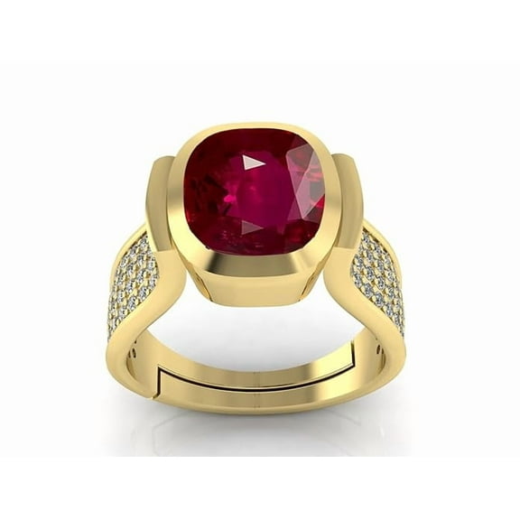 11.60 Carat Certified Natural Ruby Gemstone Adjustable Ring/Anguthi for Men and Women