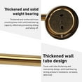 thumbnail image 3 of Single Bar Towel Rack, European Style Towel Bar Durable  for Bathroom Titanium, 3 of 7