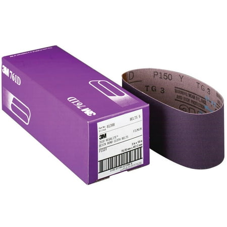 3M 761D Resin Bond Power Sanding Belt, 18 in x 3 in, P60 Grit
