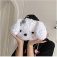 thumbnail image 5 of Monedero Kawaii para mujer, lindo bolso de animales para niñas, bolso de felpa esponjoso, bolso de hombro tipo bandolera con correa de cadena, 5 of 5