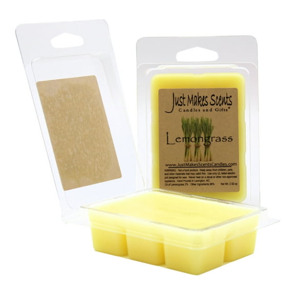 Lemongrass 2-Pack Soy Wax Melts Homemade -Just Makes Scents Candles & Gifts