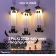 thumbnail image 3 of Hanging Ghosts Fleyudemo para Halloween, paquete de 3 unidades, 48 cm, iluminadas, 3 of 7