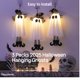 thumbnail image 3 of Hanging Ghosts Fleyudemo para Halloween, paquete de 3 unidades, 48 cm, iluminadas, 3 of 7