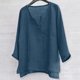 thumbnail image 2 of Designer Spring Summer Men's Casual Cotton Linen Solid Color Long Sleeve Shirts Loose Stand Collar Shirts XL, 2 of 5