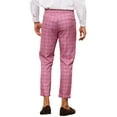 thumbnail image 3 of Lars Amadeus Plaid Dress Pants for Men's Slim Fit Ankle Length Cropped Trousers, 3 of 5