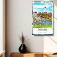 thumbnail image 2 of Cambridge Travel Canvas, Massachusetts Travel Art Canvas, Cambridge Travel City Canvas, Travel Artwork Canvas, 2 of 2