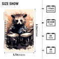 thumbnail image 3 of Raccoon Rack Drum Ring Binder Notebook Journey Note Diary College Ruled Spiral Notebook Study Loose Leaf Paper A5 60 Pages, 3 of 8