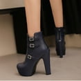 thumbnail image 6 of High Heel Platform Boots for Women Elastic Ankle Boots Zip up Fall Winter Dressy Pumps Booties, 6 of 7